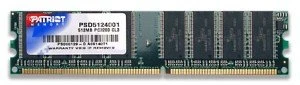Patriot UDIMM 1GB, DDR-400, CL3
