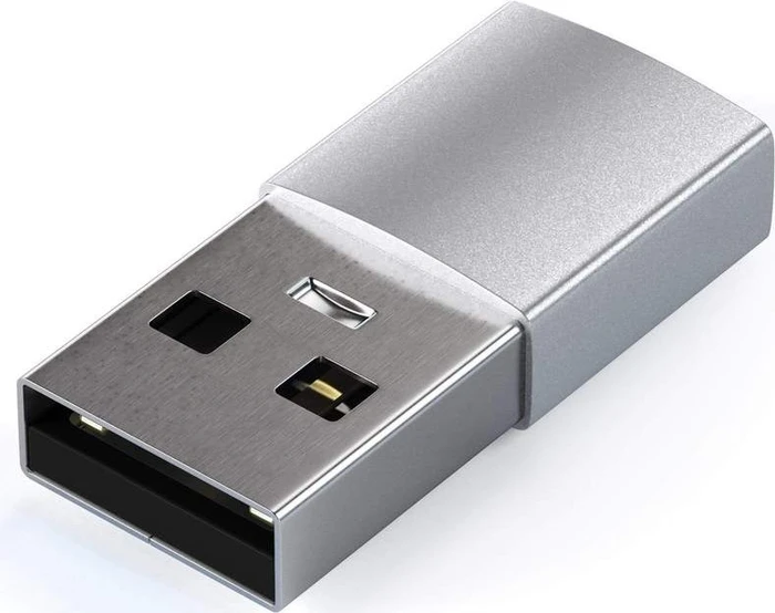 Satechi USB-A 3.0 [Stecker] auf USB-C 3.0 [Buchse] Adapter, silver