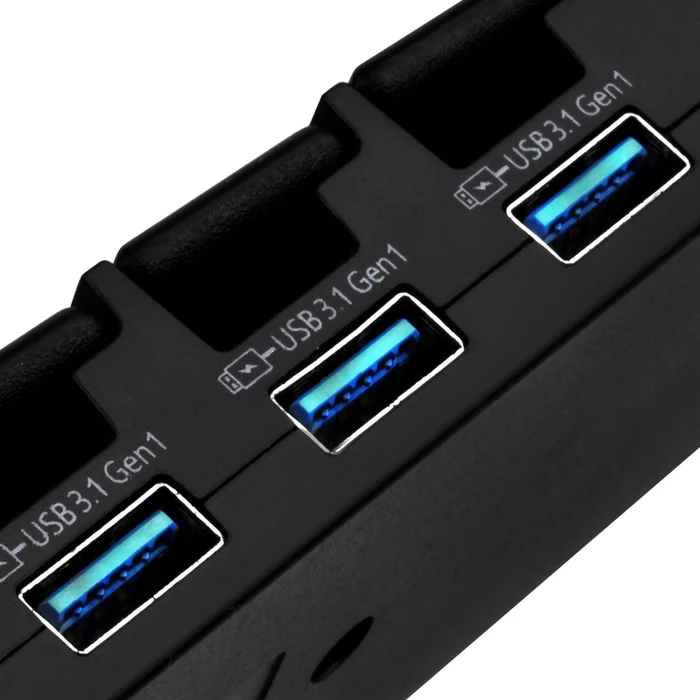 SilverStone UC03-PRO USB-Hub, 7x USB-A 3.0, USB 3.0 Micro-B [Buchse]