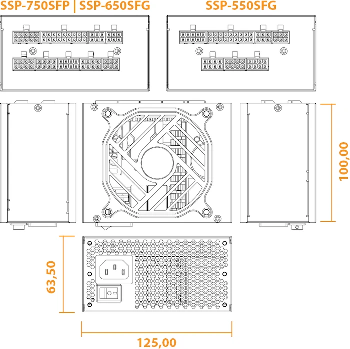Seasonic SFX SFG 650W, SFX 2.31