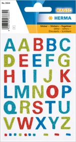 Herma Buchstabenetiketten A-Z, 10x15mm, weiß, 1 Blatt (40 Etiketten)