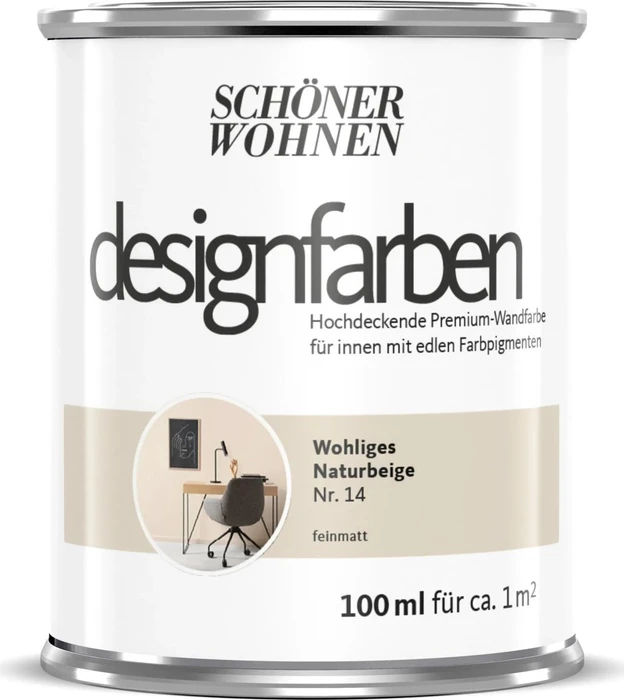 Schöner Wohnen Designfarben innen wohliges naturbeige, 100ml