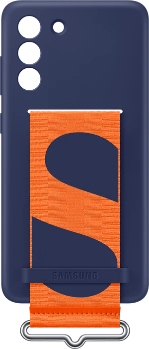 Samsung Silicone Cover with Strap für Galaxy S21 FE navy