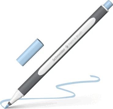 Schneider Paint-It 070 Brush Pen Pastell blau, 10er-Pack