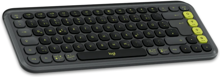 Logitech POP Icon Keys, Graphite & Green, Logi Bolt, USB/Bluetooth, DE