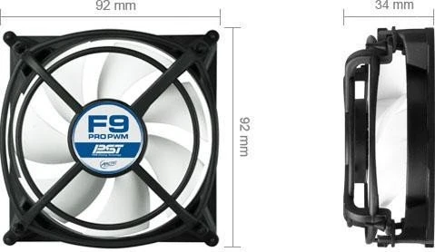 ARCTIC F9 Pro PWM PST, 92mm