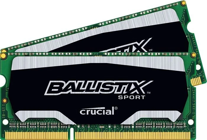 Crucial Ballistix Sport SO-DIMM 16GB Kit, DDR3L-1600, CL9-9-9-24