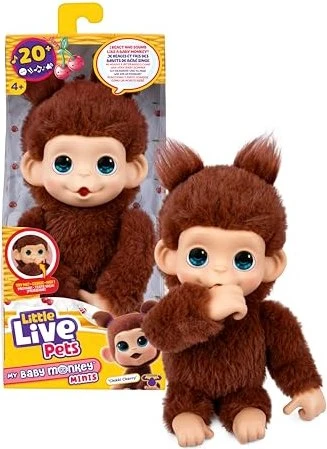Moose Toys Little Live Pets My Baby Mini Monkey Chikki Cherry