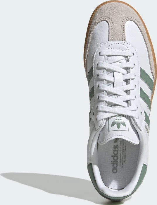 adidas Samba OG cloud white/silver green/gum (Junior)