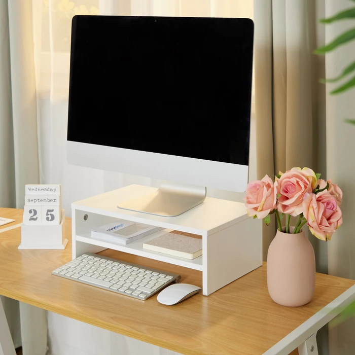 Relaxdays Monitorständer mit Fach