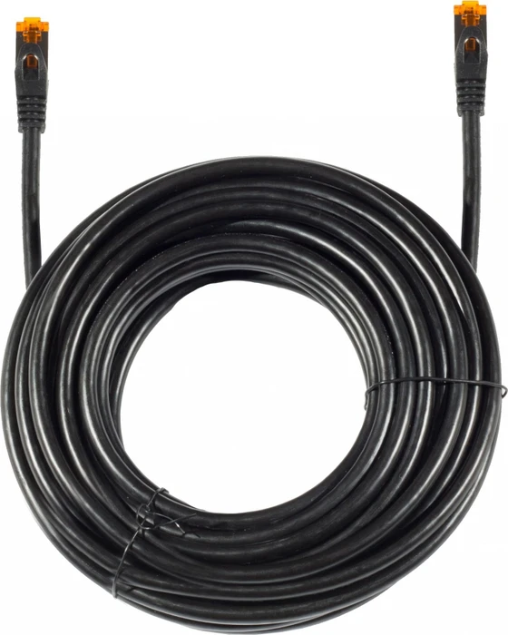 Helos Outdoor-Patchkabel, Cat6a, S/FTP, RJ-45/RJ-45, 45m, schwarz