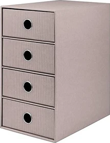 Rössler 4er Schubladenbox, 4 Schubladen, A5, taupe