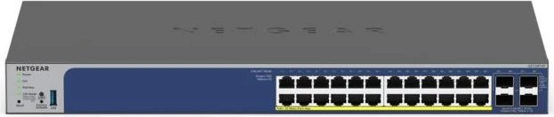 Netgear ProSAFE GS700 Rackmount Gigabit Smart Switch, 24x RJ-45, 4x SFP+, 190W PoE+