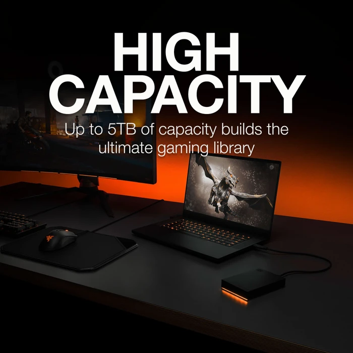 Seagate FireCuda Gaming HDD, 5TB, +Rescue, USB 3.0 Micro-B
