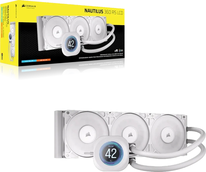 Corsair Nautilus 360 RS LCD, weiß