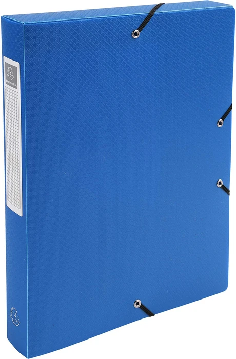 Exacompta Archivbox Kunststoff blickdicht 40mm, A4, hellblau, 8er-Pack
