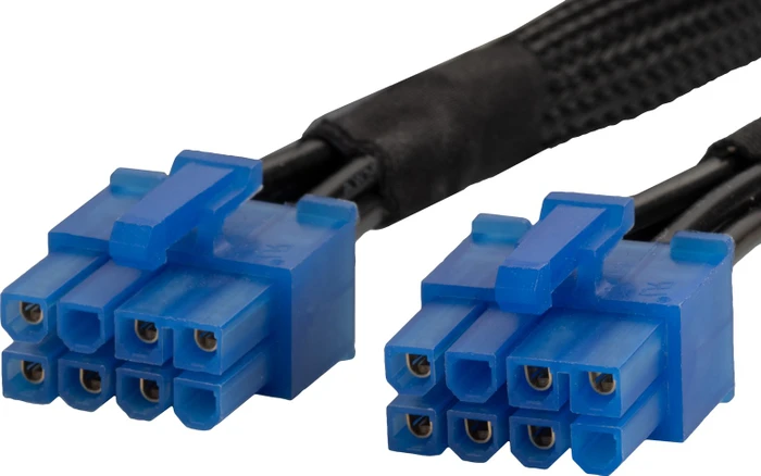 SilverStone PP12, 2x 8-Pin PCIe Stecker auf 12-Pin Micro-Fit 3.0 Stecker, Adapterkabel, schwarz, 550mm