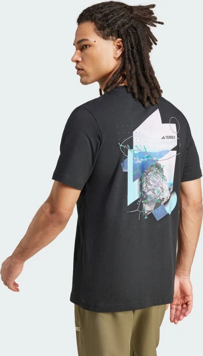 adidas Terrex Back Graphic T-Shirt kurzarm schwarz (Herren)