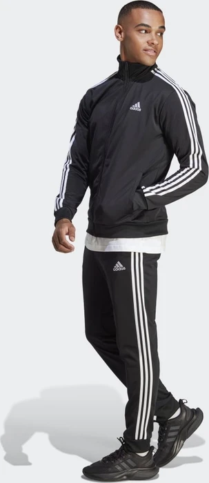 adidas Basic 3-Streifen Tricot Trainingsanzug schwarz (Herren)