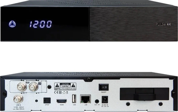 AB-COM PULSe 4K schwarz, 2x DVB-S2X, festplattenvorbereitet
