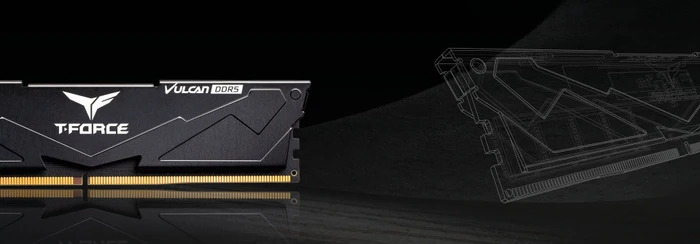TeamGroup T-Force VULCAN schwarz UDIMM 32GB Kit, DDR5-6000, CL38-38-38-78, X8