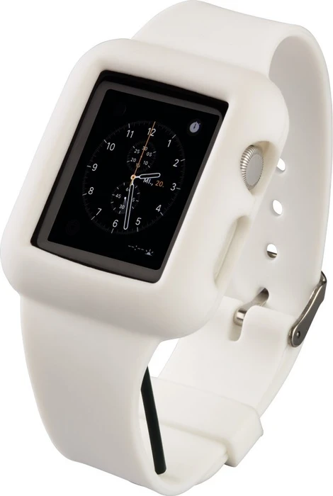 Hama Uhrenarmband Silikon für Apple Watch 42mm weiß