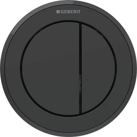 Geberit Typ 10 Fernbetätigung pneumatisch, für 2-Mengen-Spülung, Möbeldrücker, schwarz matt, easy-to-clean-beschichtet/schwarz