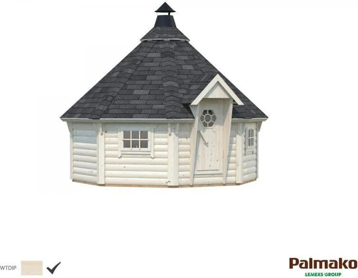 Palmako Eva 11.4m² Gartenhaus transparent tauchgrundiert