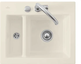 Villeroy & Boch Subway 60 XM Einbau Becken reversibel mit Ablauffernbedienung ivory