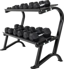 Gorilla Sports Kurzhantel Hexagon Hantelablage schwarz