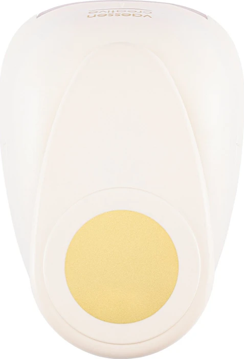 Vaessen Creative Hebel-Motivstanzer Jumbo+, Kreis, gold/weiß, 64mm
