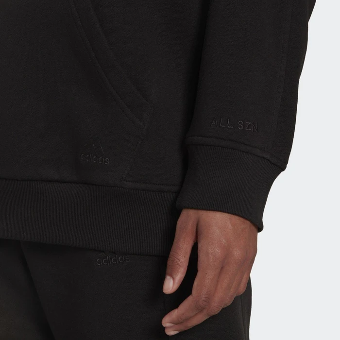adidas ALL SZN Fleece Boyfriend Hoodie schwarz (Damen)