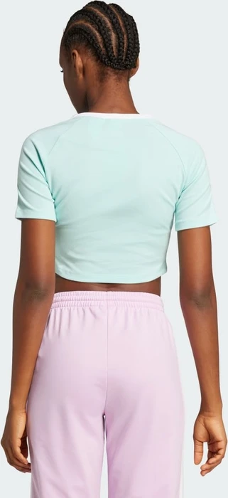 adidas 3-Streifen Baby T-Shirt kurzarm semi flash aqua (Damen)