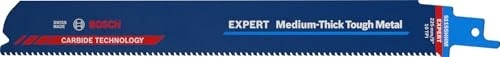 Bosch Professional EXPERT S1155HHM Medium-Thick Tough Metal Säbelsägeblatt 10TPI, 225x1.1mm, 3 Stück
