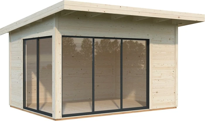Palmako Andrea 11.2m² Slide Gartenhaus grau tauchgrundiert