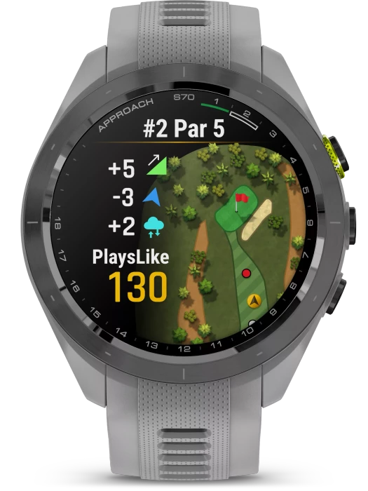 Garmin Approach S70 42mm GPS-Golfuhr black ceramic/powder grey