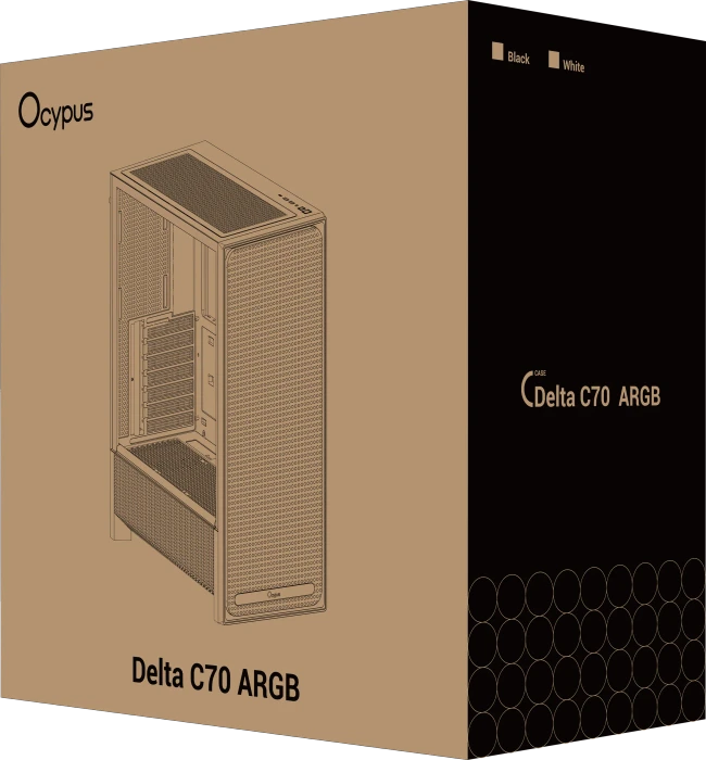 Ocypus Delta C70 ARGB, schwarz, Glasfenster