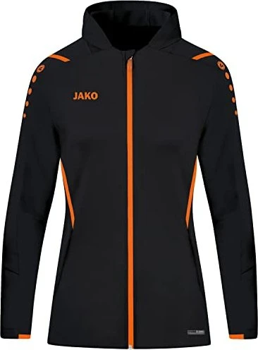 Jako Challenge Kapuzen Trainingsjacke schwarz/neonorange (Damen)