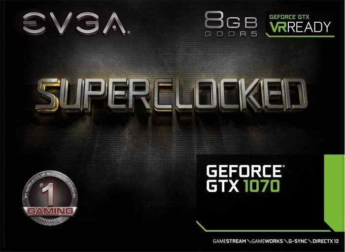 EVGA GeForce GTX 1070 SC Gaming ACX 3.0, 8GB GDDR5, DVI, HDMI, 3x DP