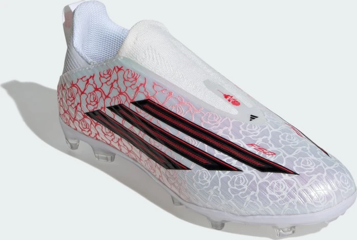 adidas F50 League Laceless FG/MG Lamine Yamal cloud white/core black/lucid red (Junior)