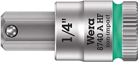 Wera 8740 A HF Zyklop Innensechskant Steckschlüssel 1/4" zöllig, 1/4"x28mm