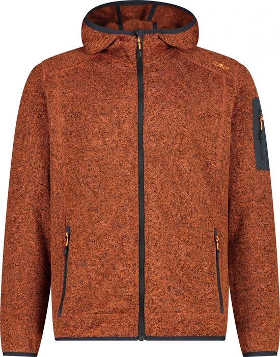 CMP Melange Knit Tech Hooded Heavy Fleece Jacke (Herren)