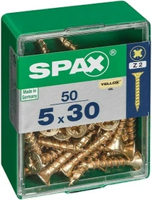 Spax YELLOX A2L 4CUT PZ2 Universalschraube, 5x30mm, 50 Stück