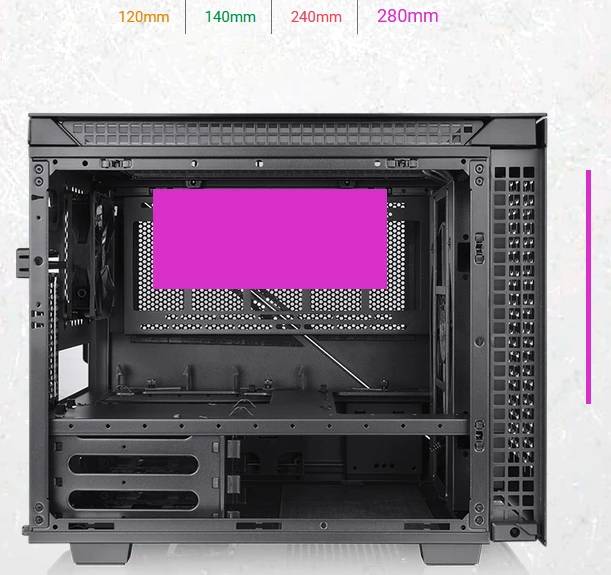 Thermaltake Divider 200 TG Air, schwarz, Glasfenster