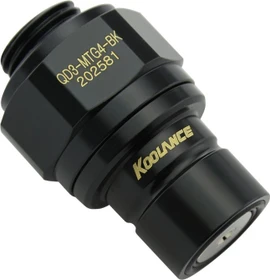 Koolance QD3 No-Spill Schnellverschluss, gerade male, male Schnellverschluss auf G1/4, schwarz
