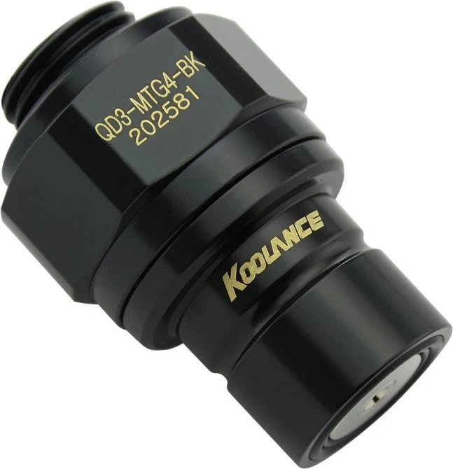 Koolance QD3 No-Spill Schnellverschluss, gerade male, male Schnellverschluss auf G1/4, schwarz