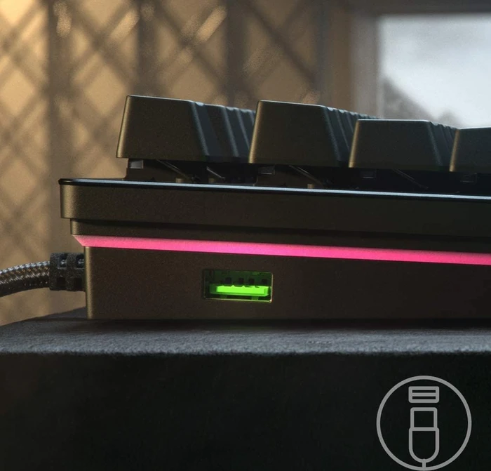 Razer Huntsman V2 Analog, schwarz, LEDs RGB, Razer Analog Optical Switch, USB, DE