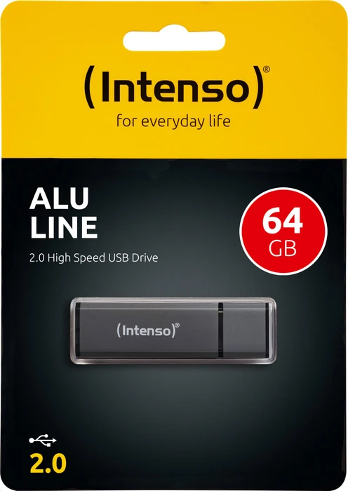Intenso Alu Line 64GB anthrazit, USB-A, USB 2.0