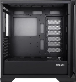 Evolveo Ptero Q2G Black, inkl. austauschbares Frontpanel, inkl. 4x Lüfter, Glasfenster