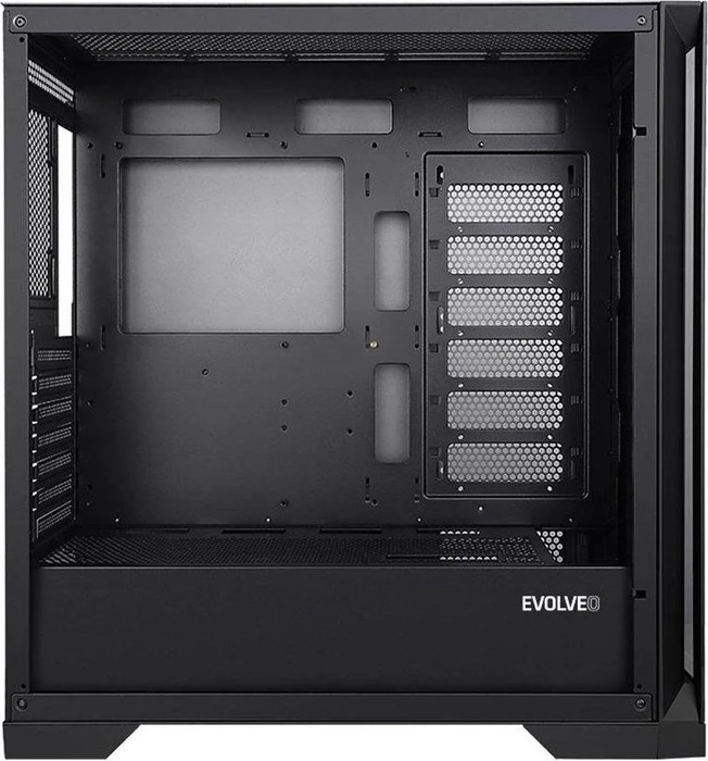 Evolveo Ptero Q2G Black, inkl. austauschbares Frontpanel, inkl. 4x Lüfter, Glasfenster